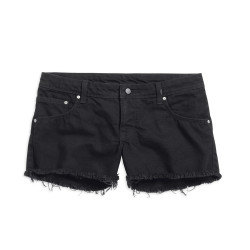 Harley-Davidson Women's Black short shorts cut off's NEW 96189-15VW 