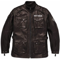 Мъжко кожено яке за каране Harley-Davidson® Men's Messenger 3/4 Leather Jacket - 98123-17EM