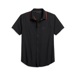 HARLEY-DAVIDSON KNIT COLLAR STRETCH SHIRT 96267-20VH