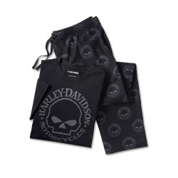 мъжка пижама комплект Men's Men's Willie G Skull Short Sleeve Pajama Set