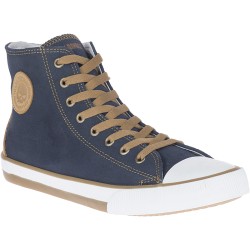 Harley-Davidson Men's Filkens Blue Leather High-Top Casual Sneakers D93673 Harley-Davidson Men's Filkens Blue Leather High-Top Casual Sneakers D93673