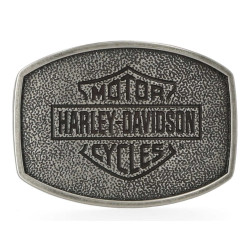 катарама Harley-Davidson® Men's Bar & Shield Plaque Belt Buckle, Antique Nickel Finish