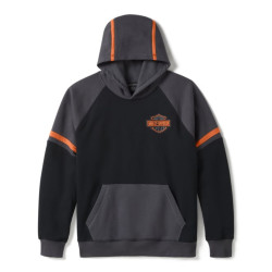 мъжки суичър Harley-Davidson® Men's Iron Pride Colorblocked Pullover Hoodie, Black 96363-25VM