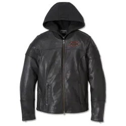 дамско кожено яке за каране Harley-Davidson women´s Leather Jacket Miss Enthusiast 2.0 black