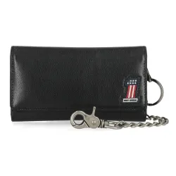 МЪЖКИ КОЖЕН ПОРТФЕЙЛ Harley-Davidson® Men's #1 RWB Genuine Leather RFID Trucker Chain Wallet